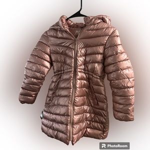 Zara Rose Gold Girls Puffer